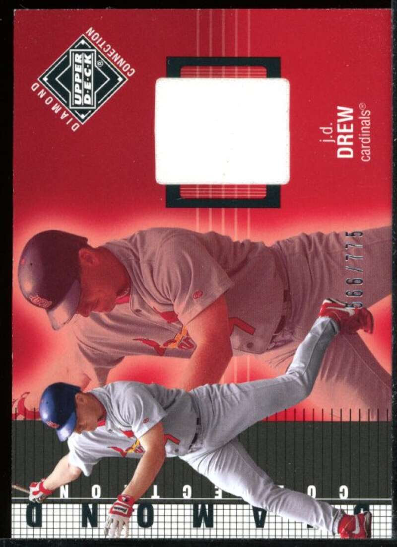 J.D. Drew DC Jsy Card 2002 Upper Deck Diamond Connection #213 Image 1