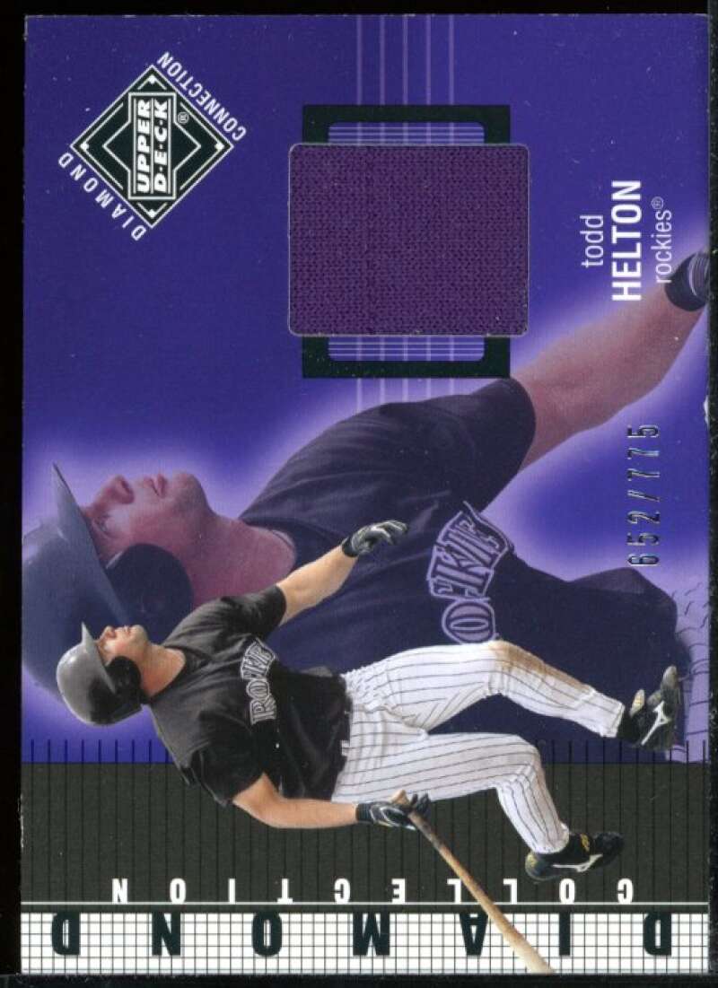 Todd Helton DC Jsy Card 2002 Upper Deck Diamond Connection #252 Image 1