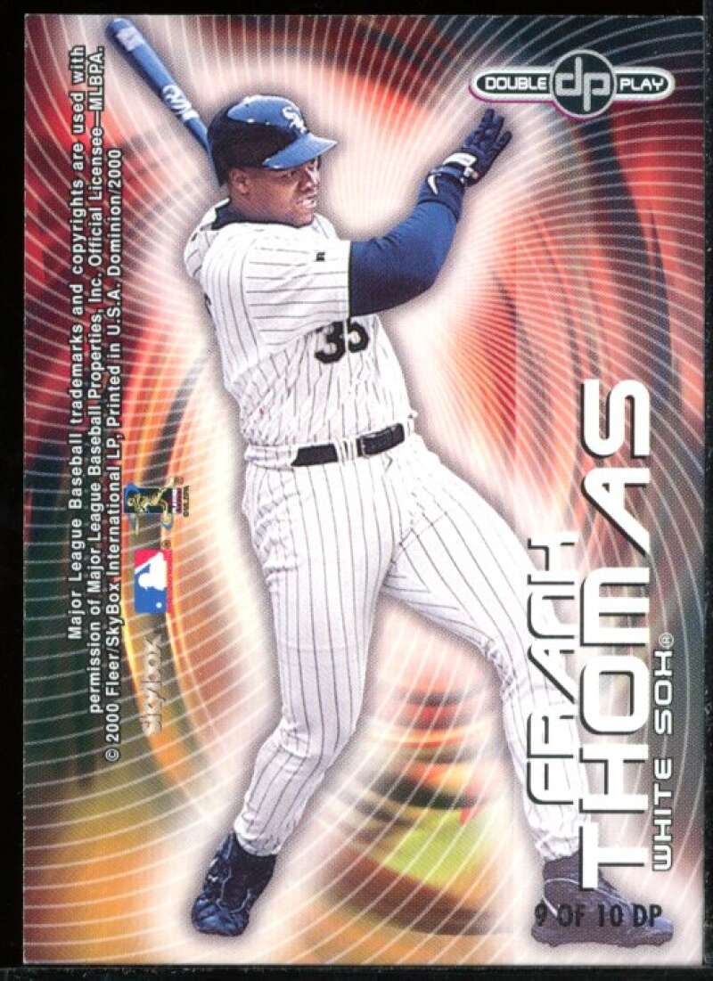 S.Sosa/F.Thomas Card 2000 SkyBox Dominion Double Play #9 Image 2