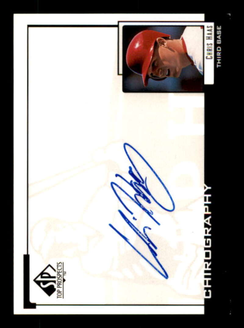 Chris Haas Rookie Card 2000 SP Top Prospects Chirography #CH Image 1