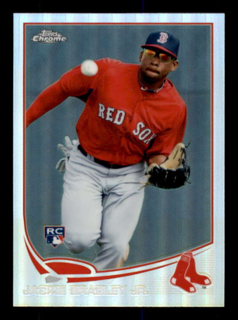 Jackie Bradley Jr. Card 2013 Topps Chrome Refractors #166 Image 1