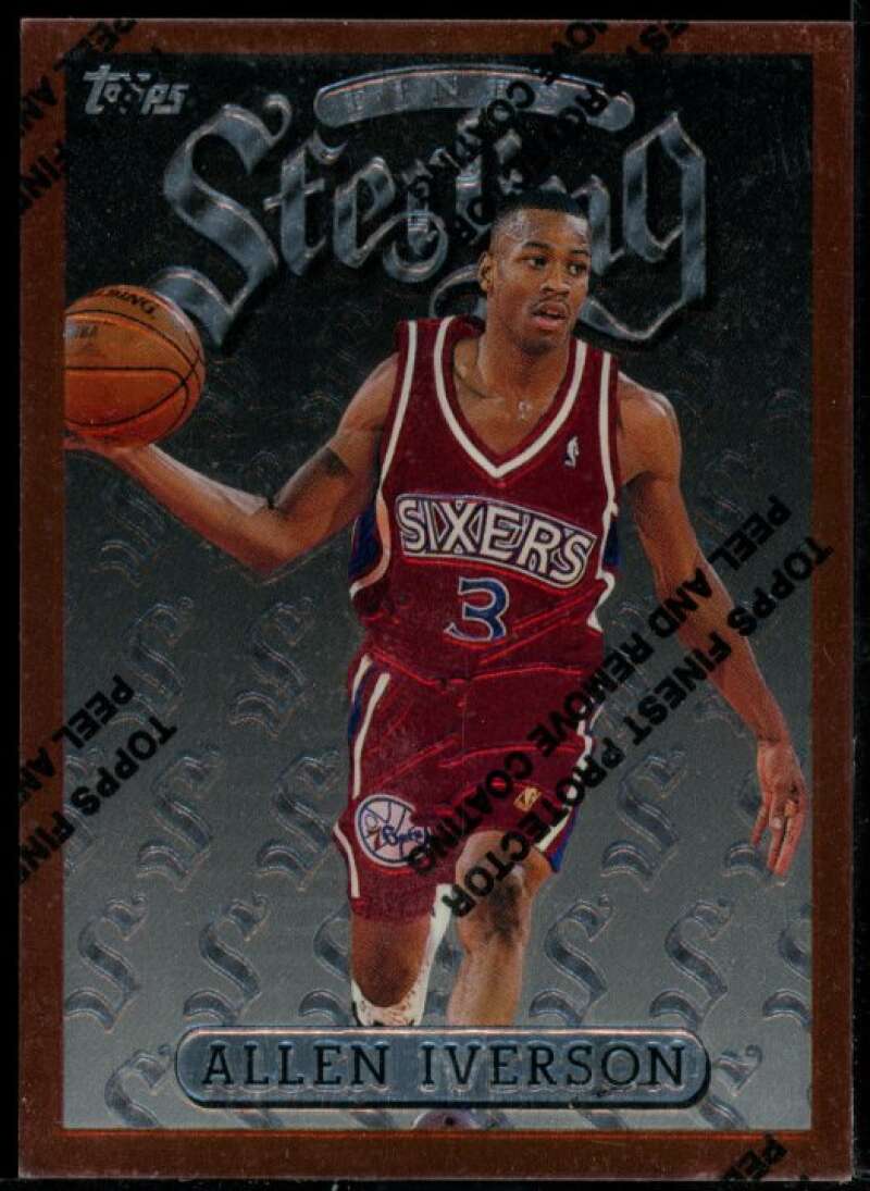 Allen Iverson B Rookie Card 1996-97 Finest #240 Image 1