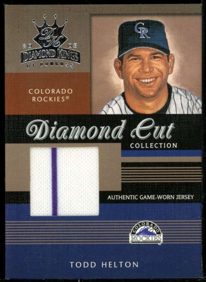 Todd Helton Jsy Card 2003 Diamond Kings Diamond Cut Collection #DC66 /500 Image 1