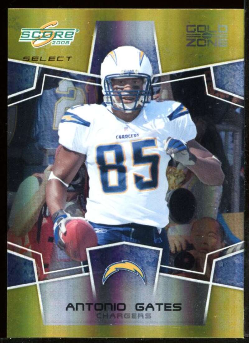 Antonio Gates Card 2008 Select Gold Zone #264 Image 1