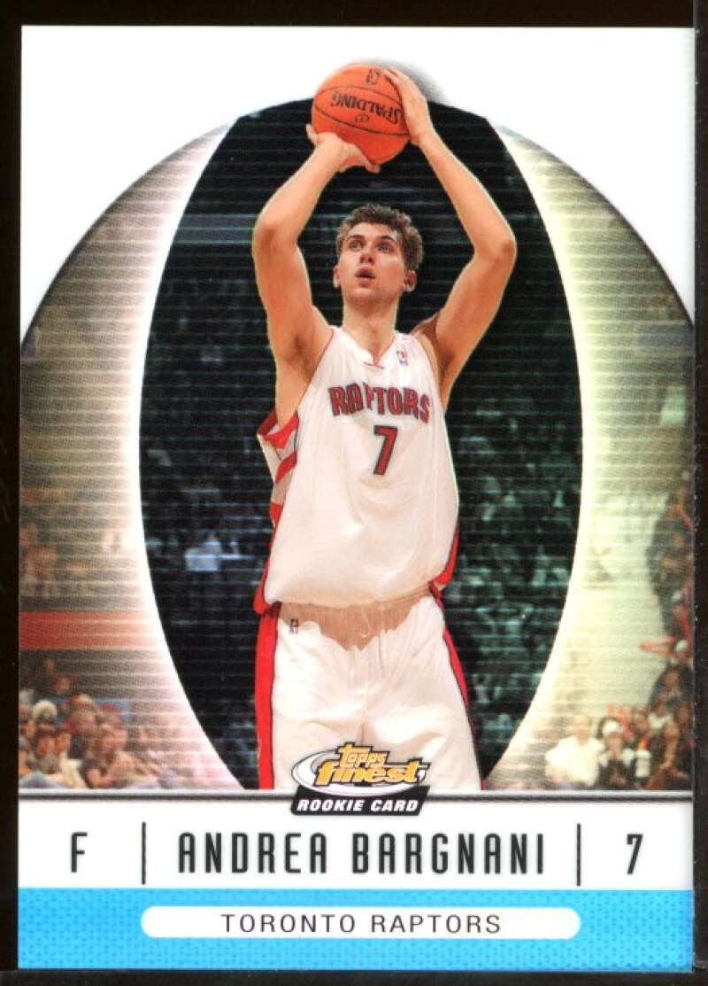 Andrea Bargnani Rookie Card 2006-07 Finest Refractors Blue #90 Image 1