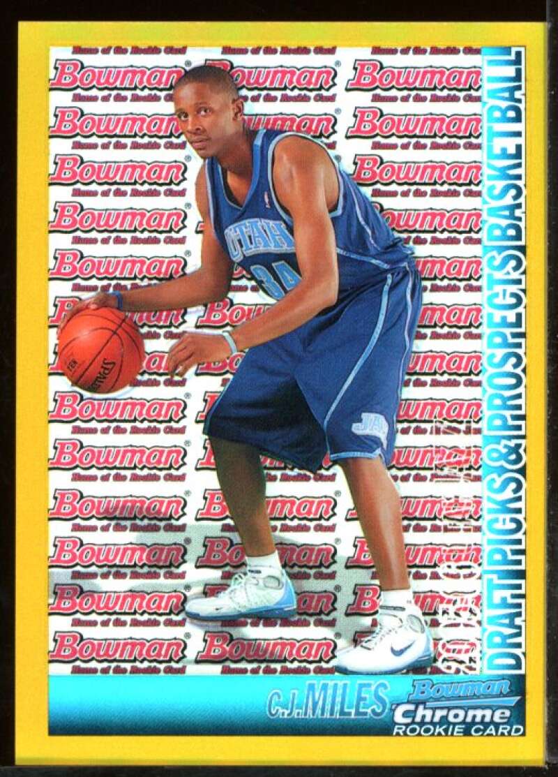 C.J. Miles Rookie Card 2005-06 Bowman Chrome Refractors Gold #122 Image 1