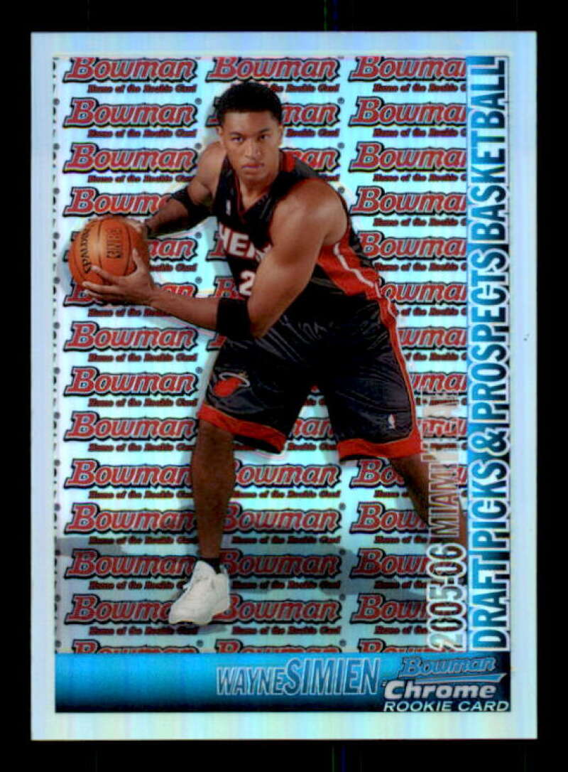 Wayne Simien Rookie Card 2005-06 Bowman Chrome Refractors #115 Image 1