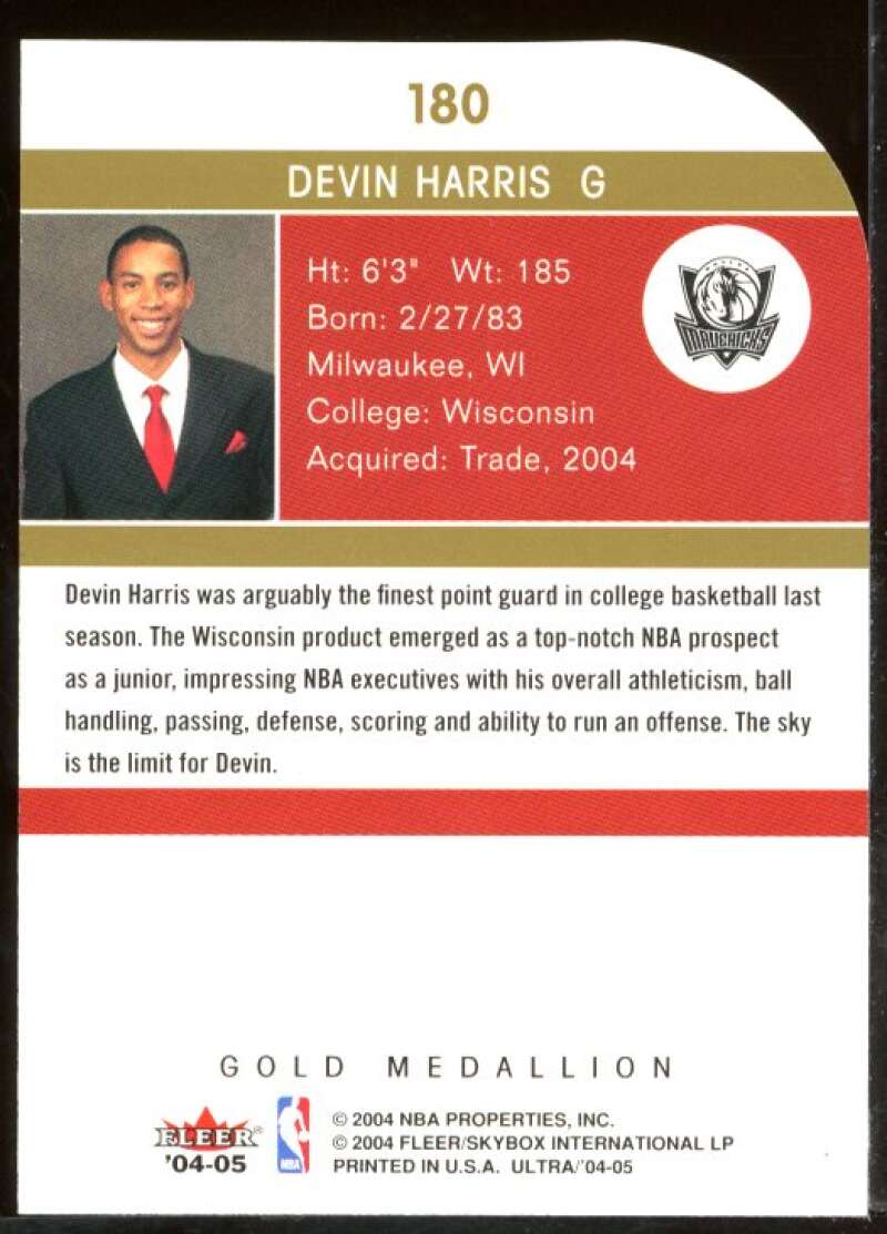 Devin Harris L13 Rookie Card 2004-05 Ultra Gold Medallion #180 Image 2
