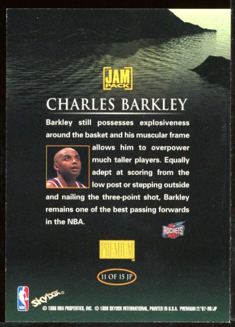 Charles Barkley Card 1997-98 SkyBox Premium Jam Pack #JP11 Image 2