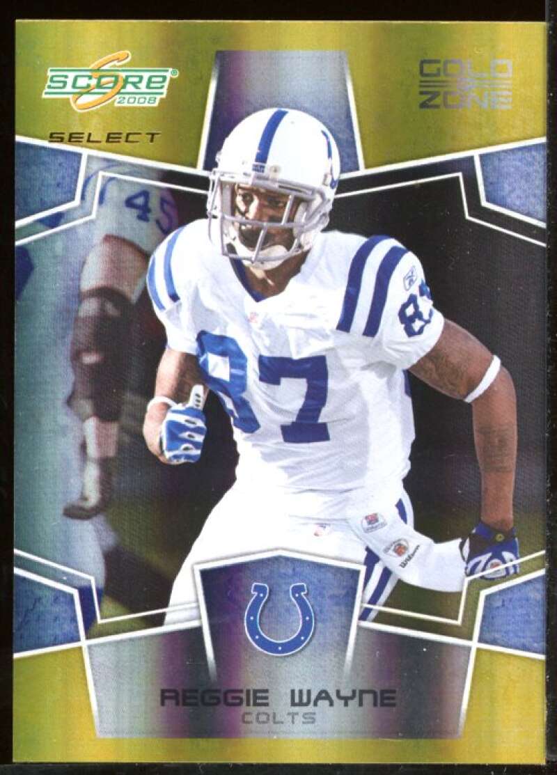 Reggie Wayne Card 2008 Select Gold Zone #130 Image 1