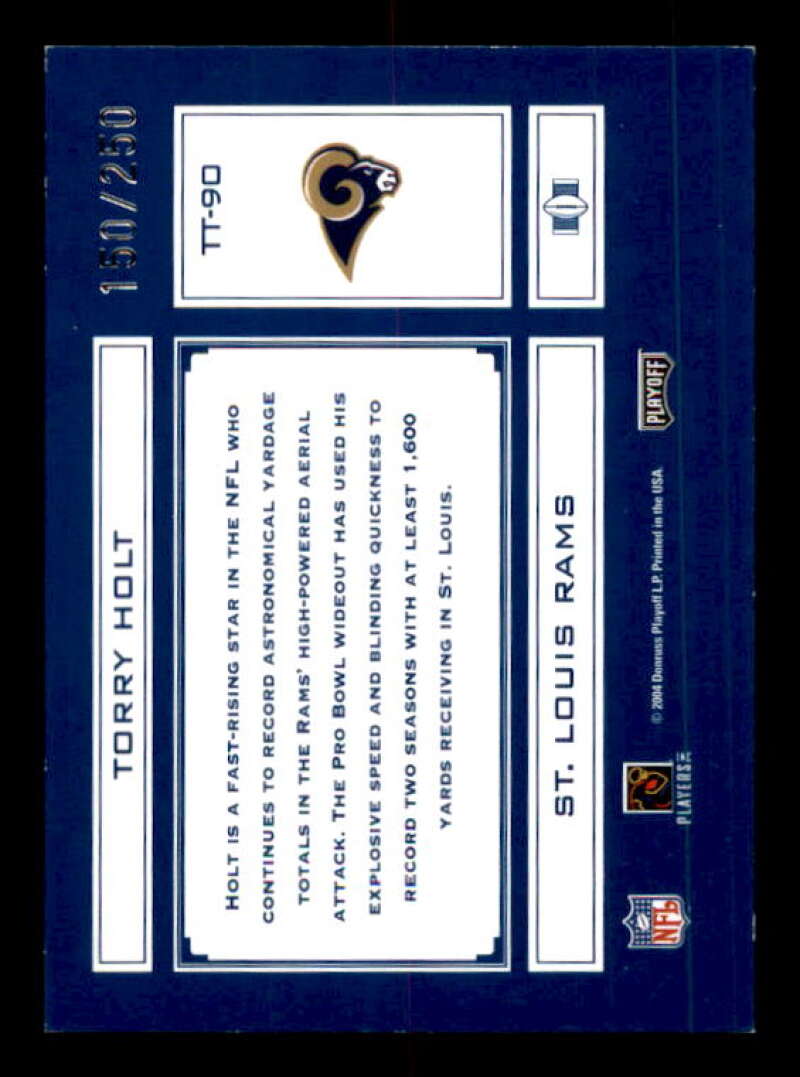 Torry Holt Card 2004 Absolute Memorabilia Tools of the Trade #TT90 Image 2