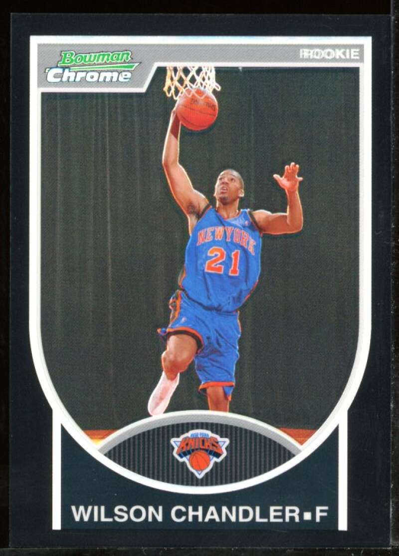 Wilson Chandler Rookie Card 2007-08 Bowman Chrome Refractors Black #147 Image 1