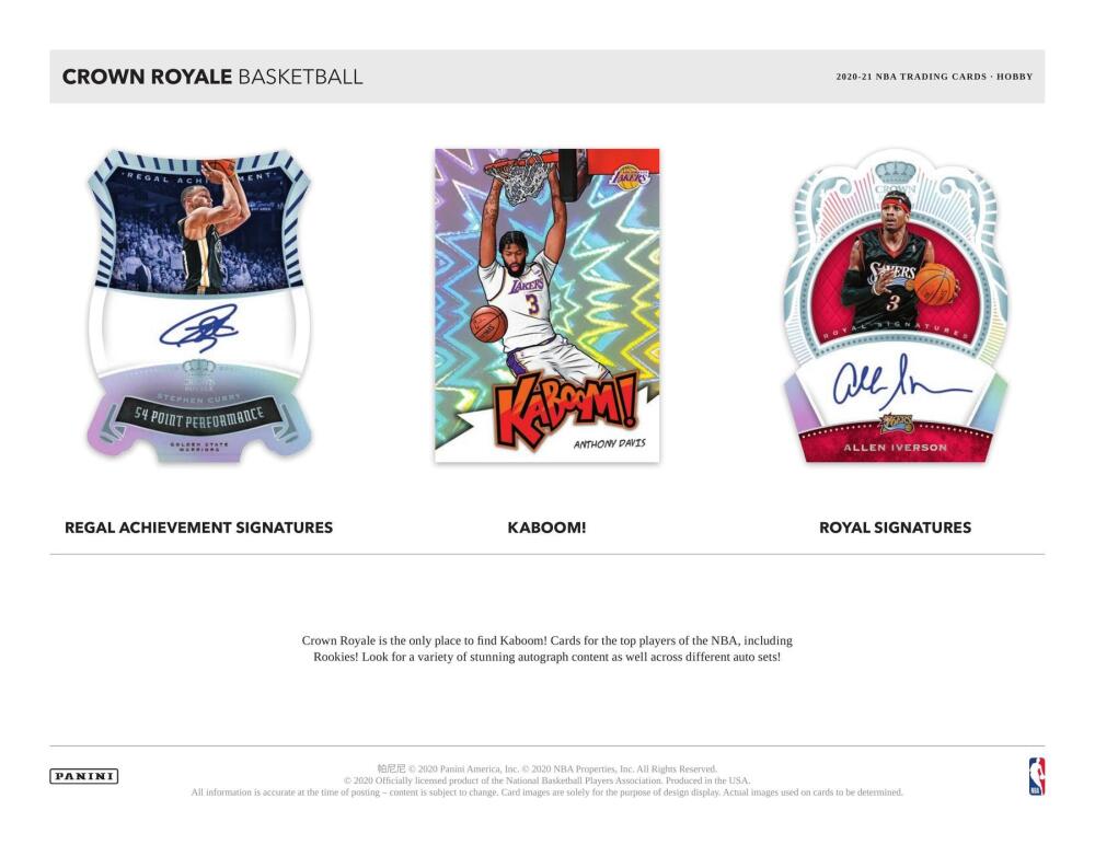 2020-21 Panini Crown Royale Basketball Hobby Box Image 4