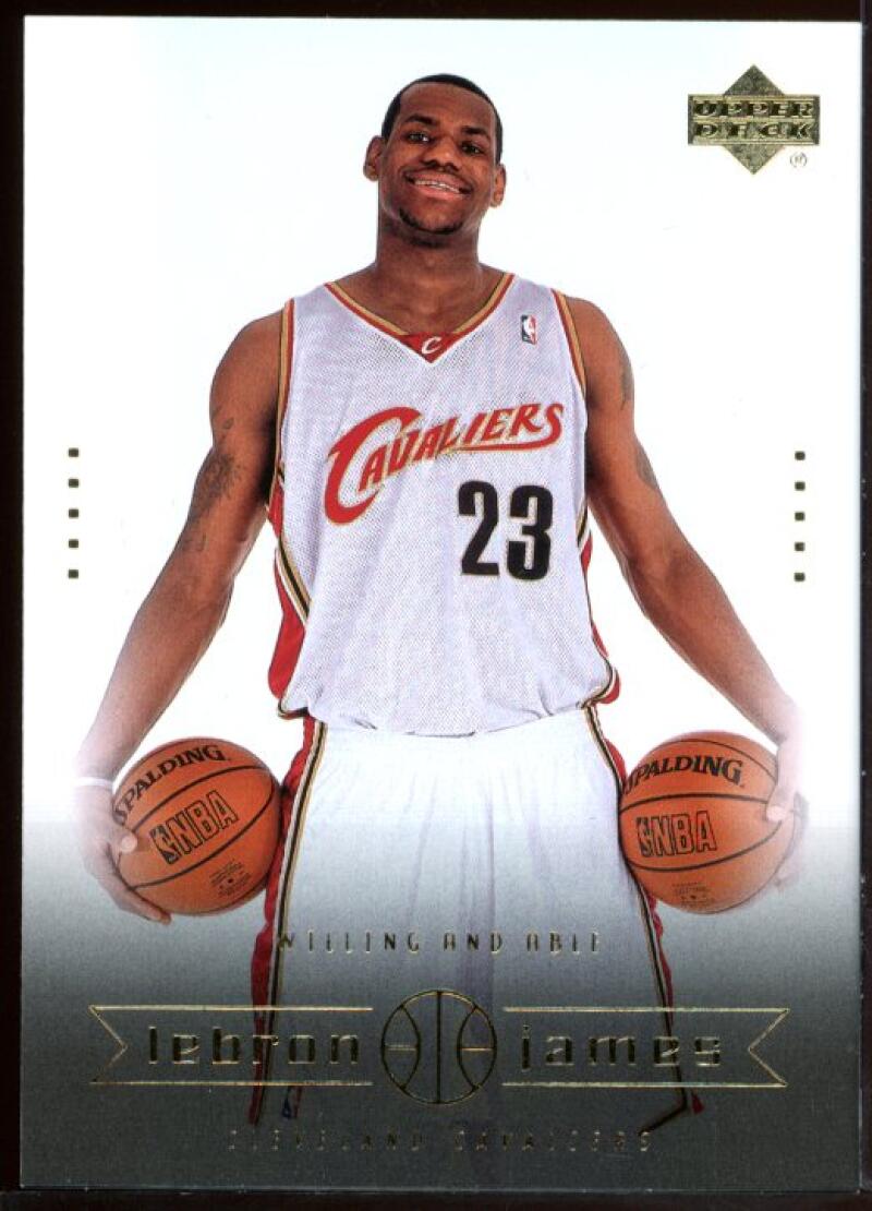 2003 Upper Deck #12 Willing and Able Cavaliers NBA Lebron James Rookie Card Image 1