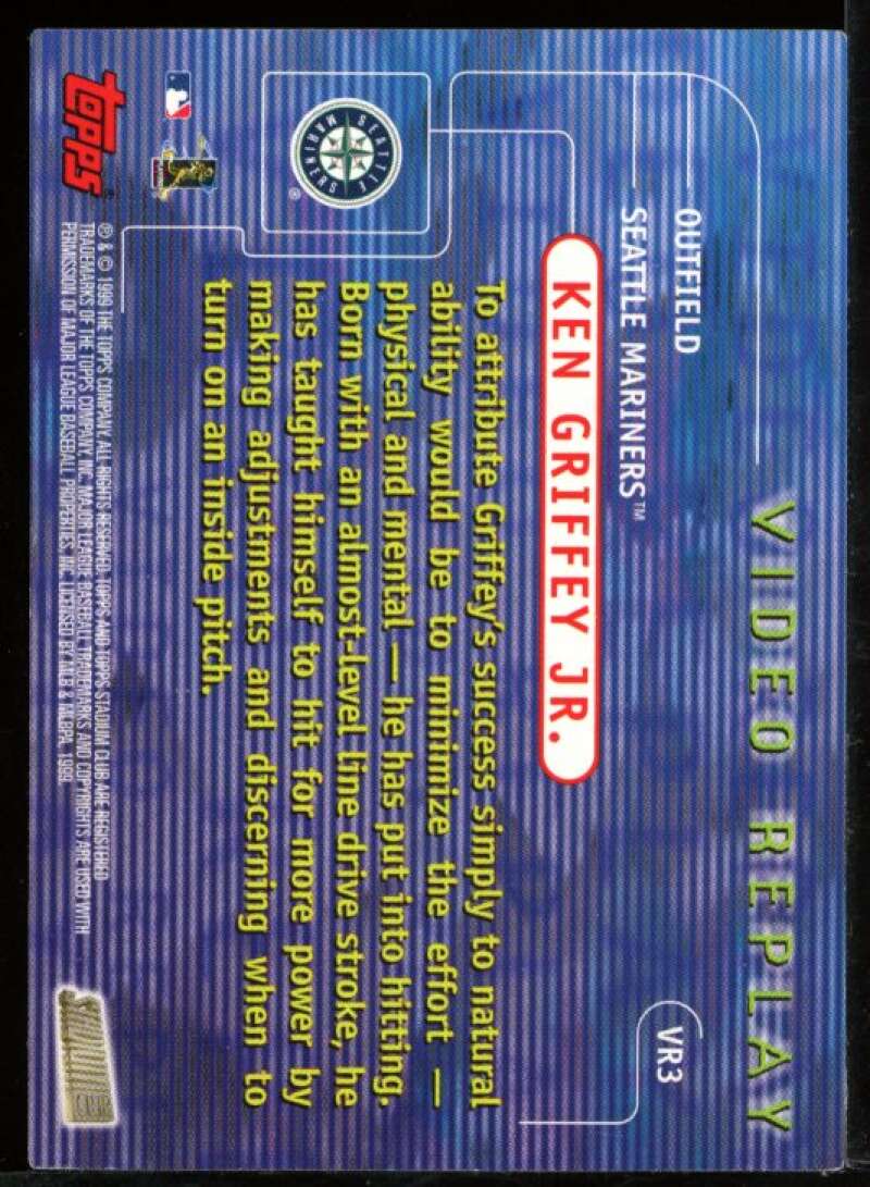 Ken Griffey Jr. Card 1999 Stadium Club Video Replay #VR3 Image 2