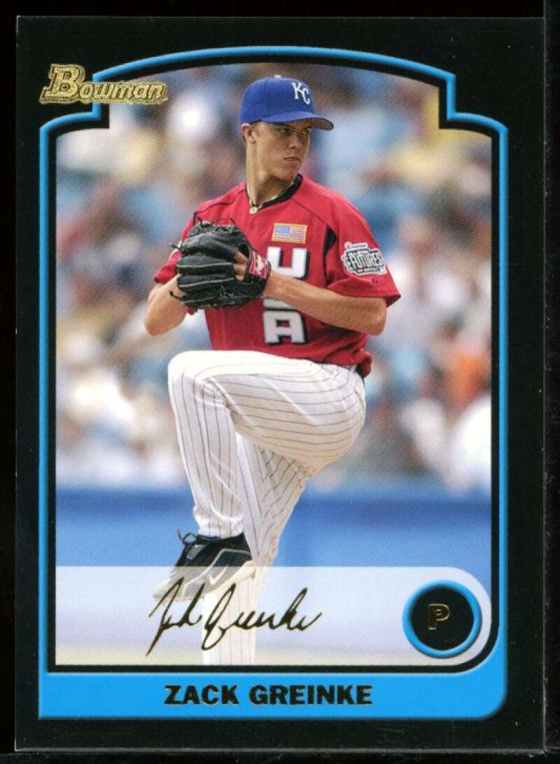 Zack Greinke Card 2003 Bowman Draft Gold #134 Image 1