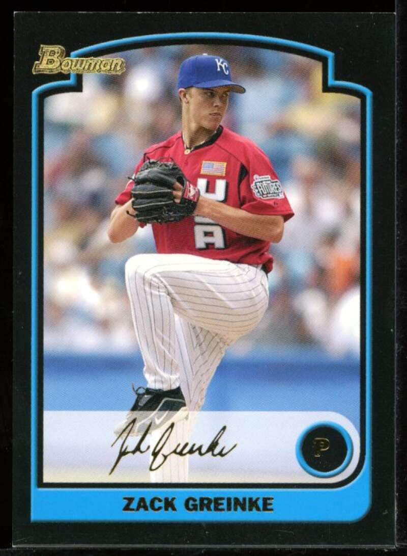 Zack Greinke Card 2003 Bowman Draft Gold #134 Image 1