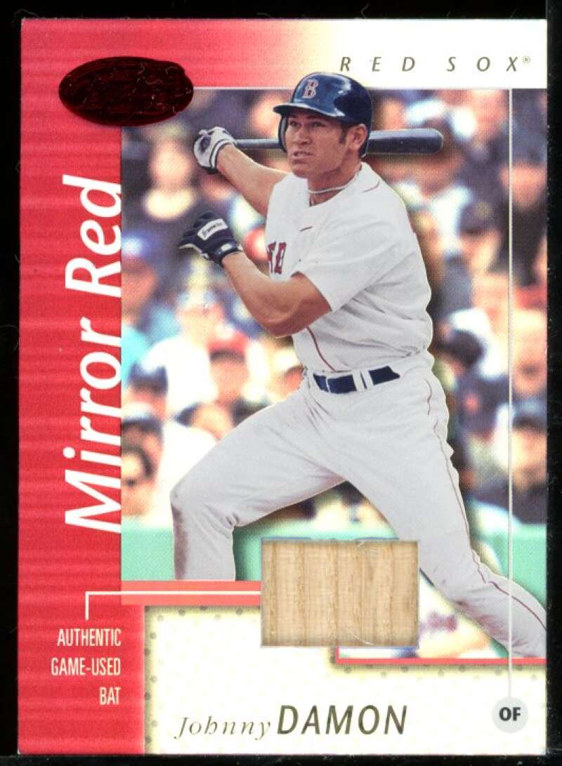 Johnny Damon Sox Bat Card 2002 Leaf Certified Mirror Red #131 Image 1