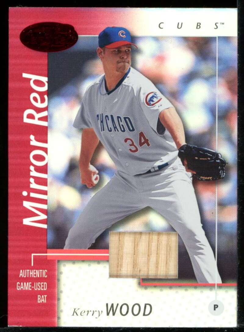 Kerry Wood Bat Card 2002 Leaf Certified Mirror Red #124 Image 1