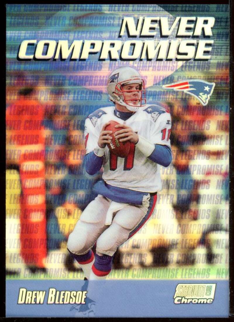 Drew Bledsoe Card 1999 Stadium Club Chrome Never Compromise Refractors #NC38 Image 1