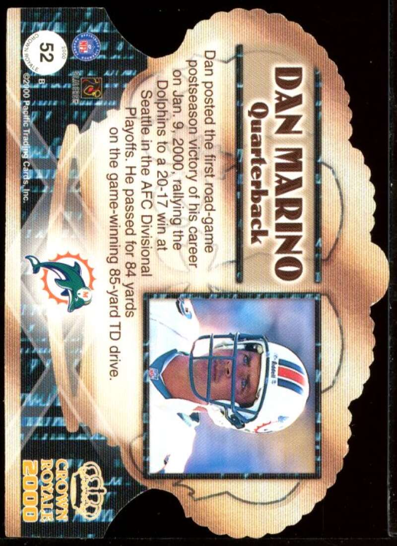 Dan Marino Card 2000 Crown Royale #52 Image 2