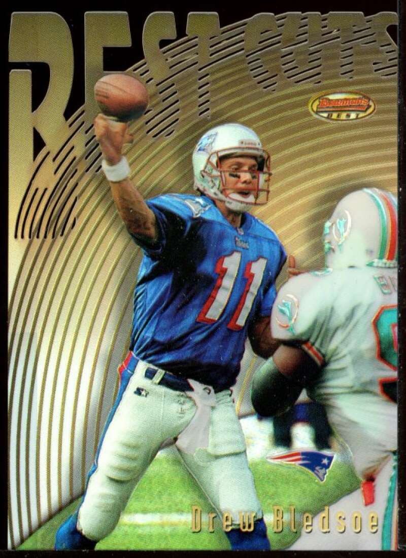 Drew Bledsoe Card 1997 Bowman's Best Cuts Atomic Refractors #BC17 Image 1