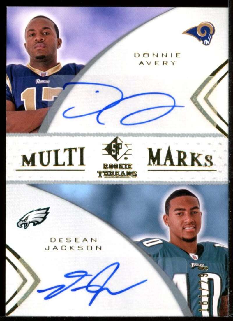 Donnie Avery/DeSean Jackson Card 2008 SP Rookie Threads Multi Marks Dual #MMD10 Image 1