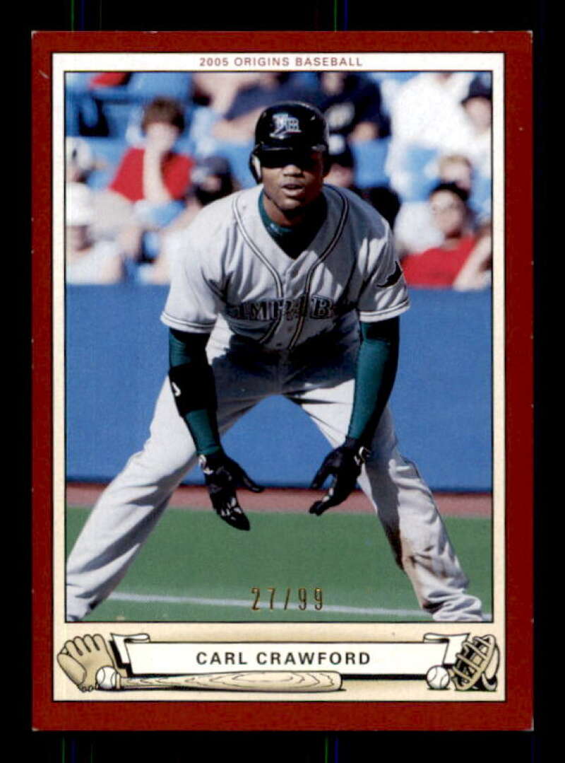 Carl Crawford Card 2005 Origins Red #13 Image 1