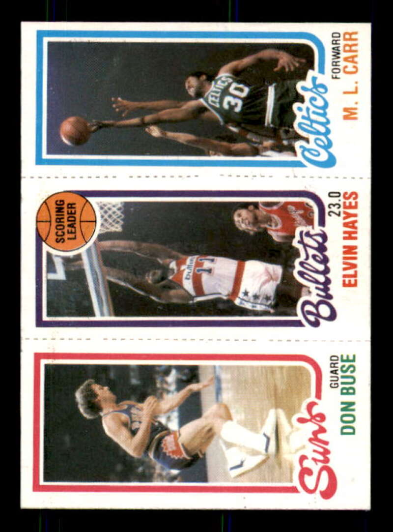 190 Don Buse 242 Elvin Hayes TL M.L. Carr Card 1980-81 Topps #69 /35 Image 1