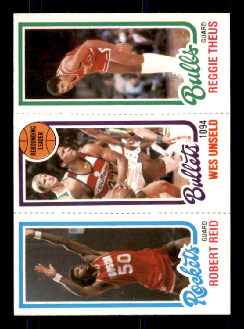 110 Robert Reid 243 Wes Unseld TL Reggie Theus Card 1980-81 Topps #31 /50 Image 1