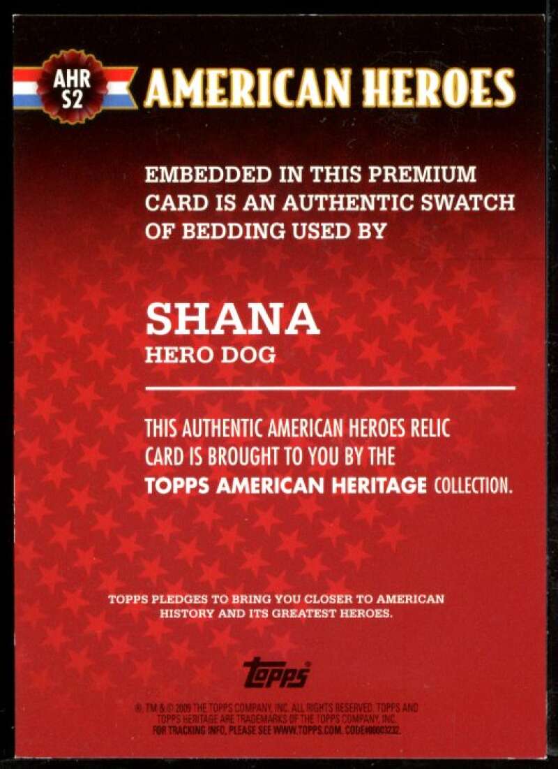 Shana Bedding Card 2009 Topps American Heritage Heroes American Heroes Relics #2 Image 2
