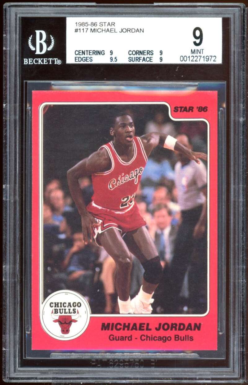 Michael Jordan Card 1985-86 Star #117 BGS 9 (9 9 9.5 9) Image 1