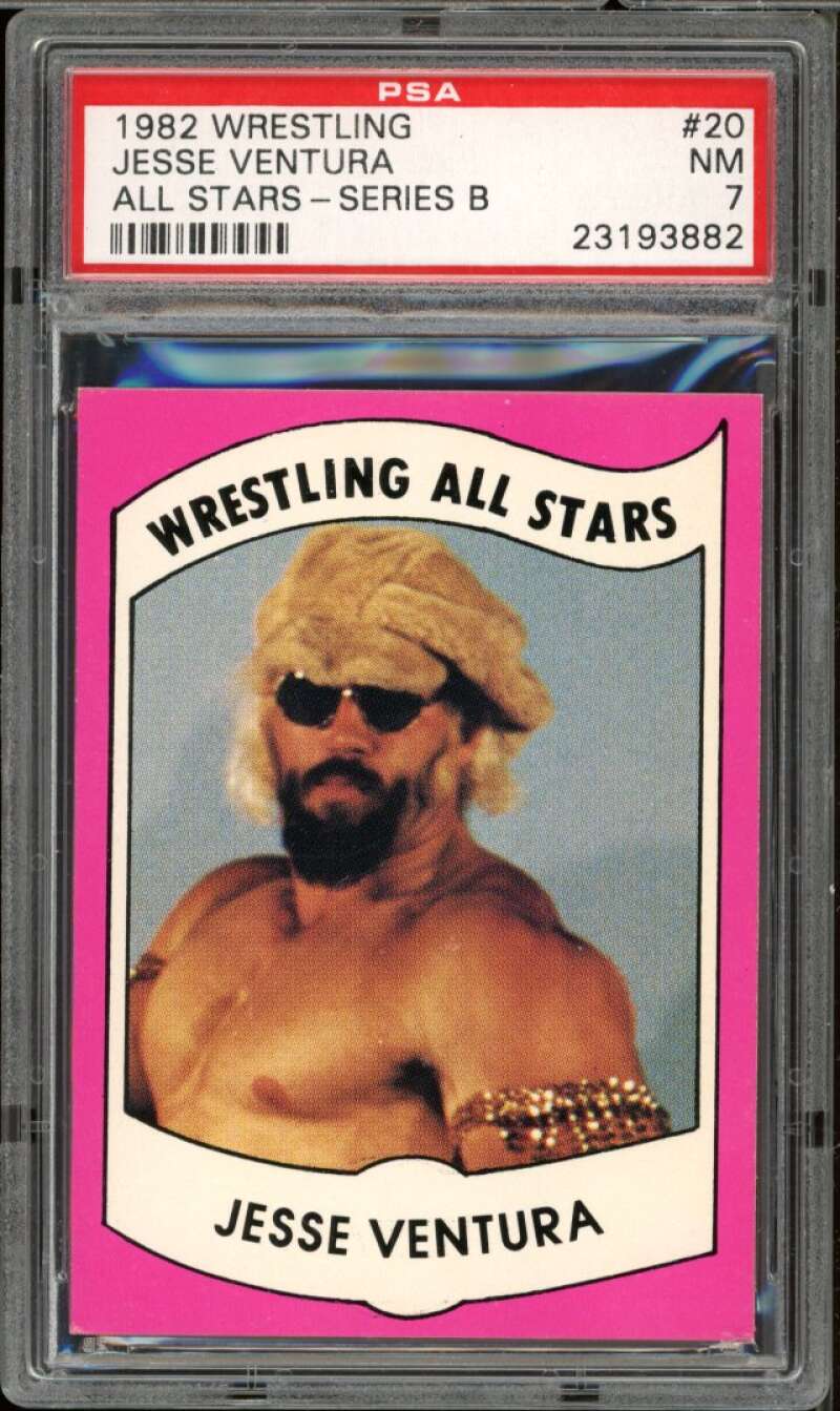 Jesse Ventura Rookie Card 1982 Wrestling All Stars #20 PSA 7 Image 1