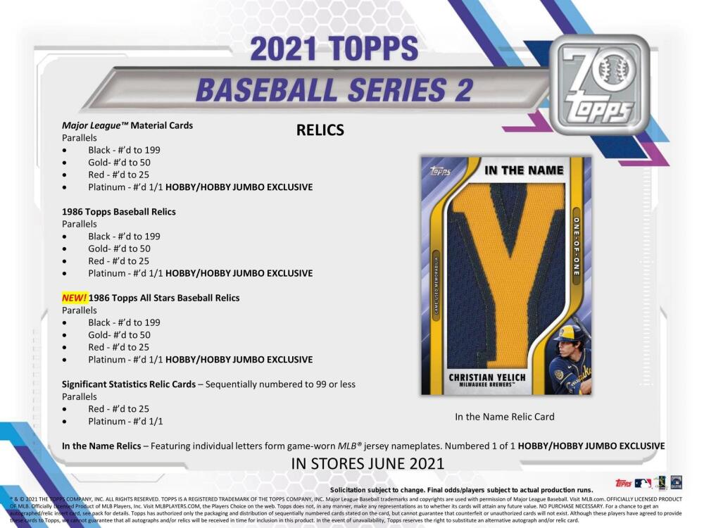 2021 Topps Series 2 Baseball Jumbo Box Image 10