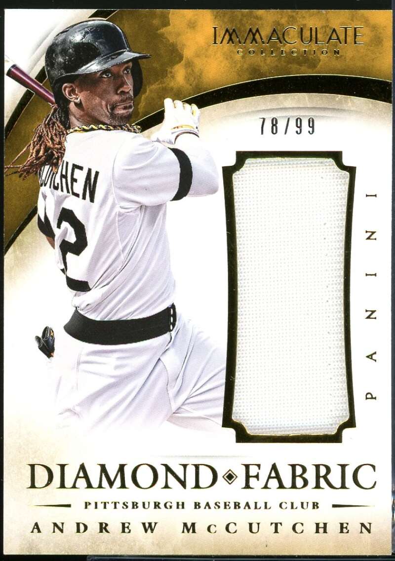 Andrew McCutchen Card 2014 Immaculate Collection Diamond Fabric #2 /99 Image 1