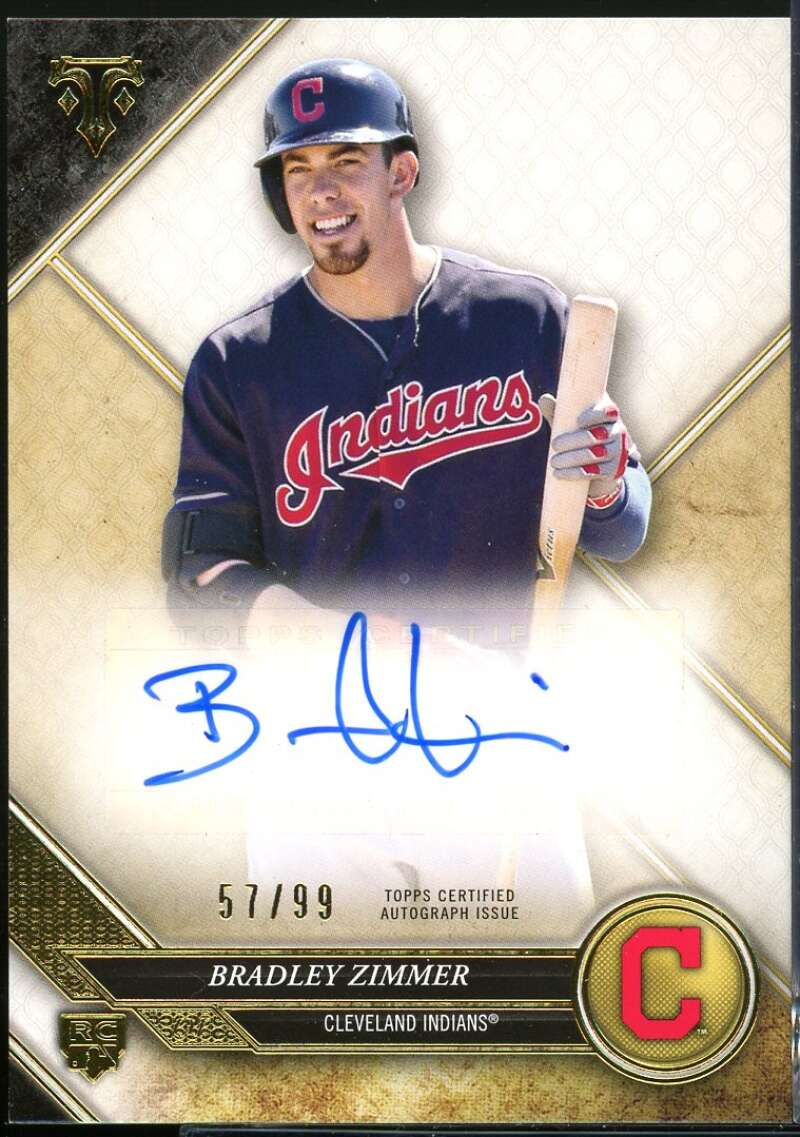 Bradley Zimmer Card 2017 Topps Triple Threads Rookie Autographs #RABZ Image 1