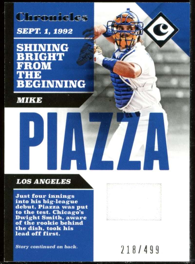 Mike Piazza Card 2017 Panini Chronicles Swatches #18 /499 Image 1