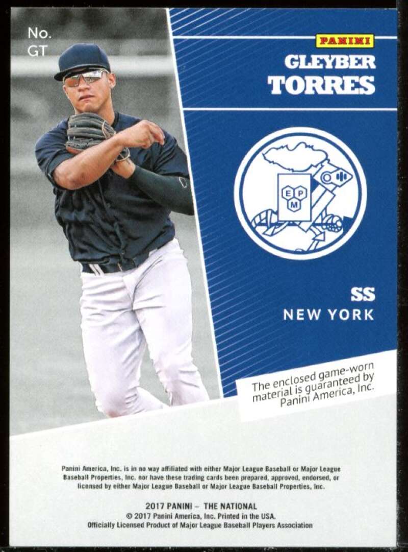 Gleyber Torres BB Card 2017 Panini National Convention Memorabilia Rapture #GT Image 2