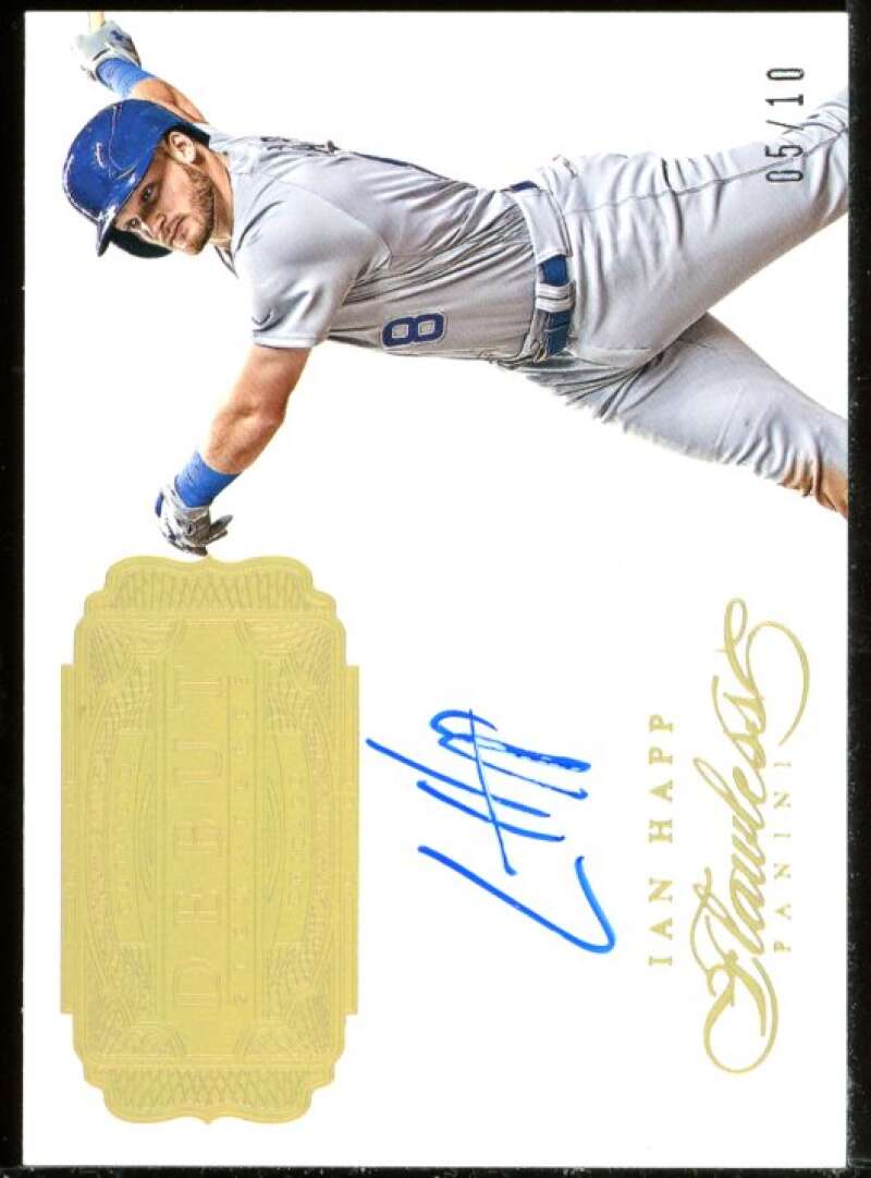 Ian Happ Card 2017 Panini Flawless Debut Signatures Gold #24 /10 Image 1