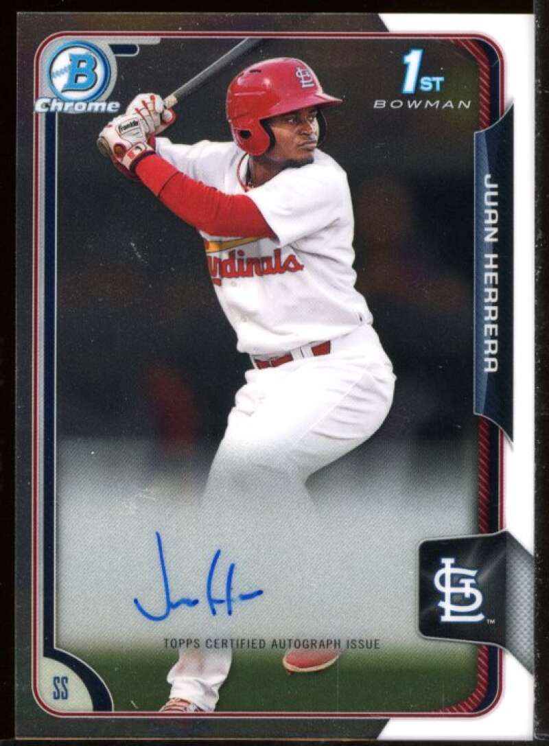 Juan Herrera Card 2015 Bowman Chrome Prospect Autographs #BCAPJH Image 1