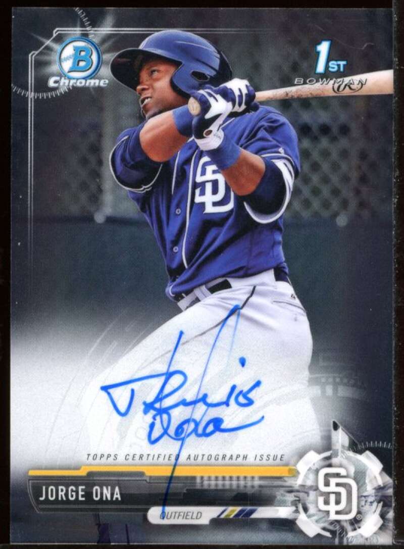 Jorge Ona Card 2017 Bowman Chrome Prospect Autographs #CPAJO Image 1