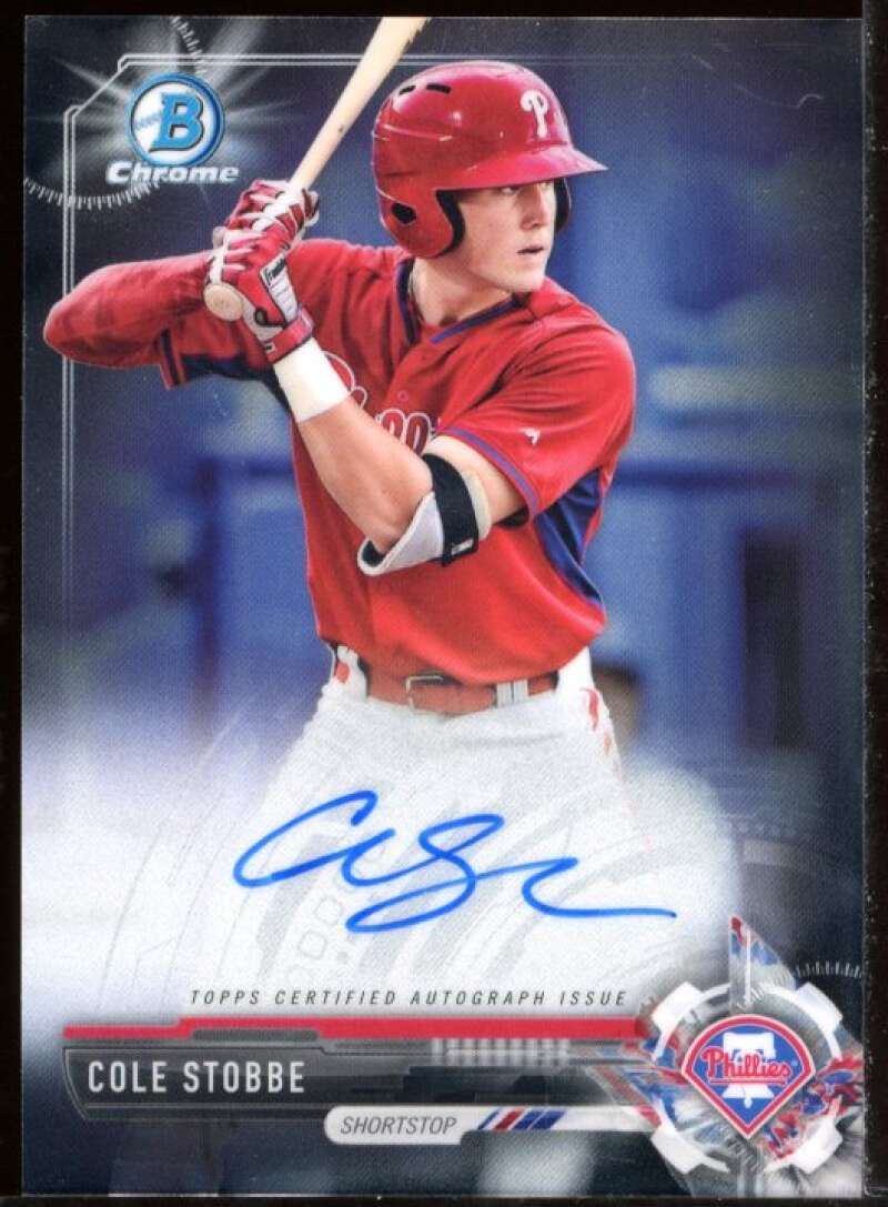 Cole Stobbe Card 2017 Bowman Chrome Prospect Autographs #CPACS Image 1