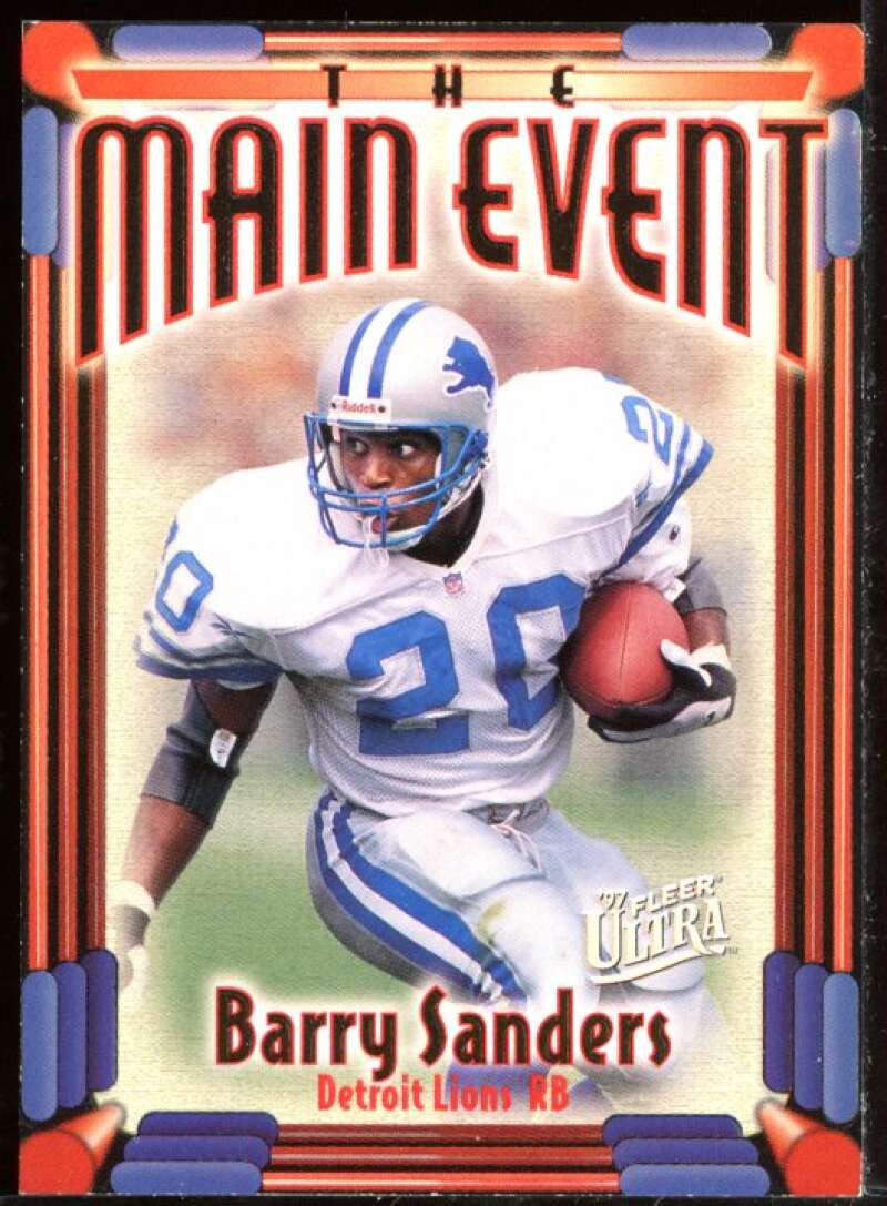 Barry Sanders Card 1997 Ultra Main Event #2 Image 1