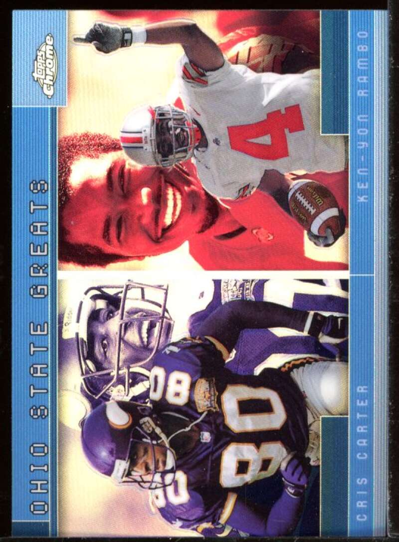 Cris Carter/Ken-Yon Rambo (refractor) Card 2001 Topps Chrome Combos #TC5 Image 1