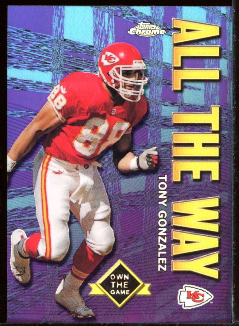 Tony Gonzalez Card 2001 Topps Chrome Own the Game #AW10 Image 1