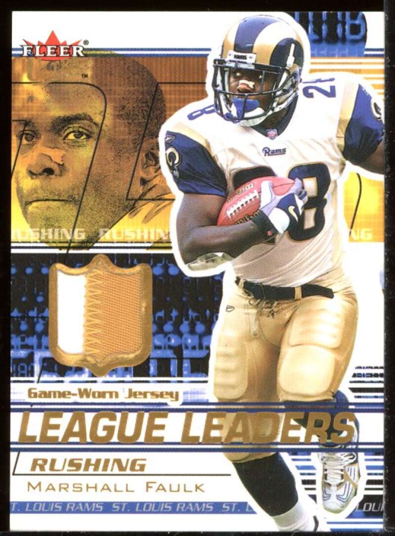 Marshall Faulk Card 2002 Ultra League Leaders Memorabilia #5 Image 1