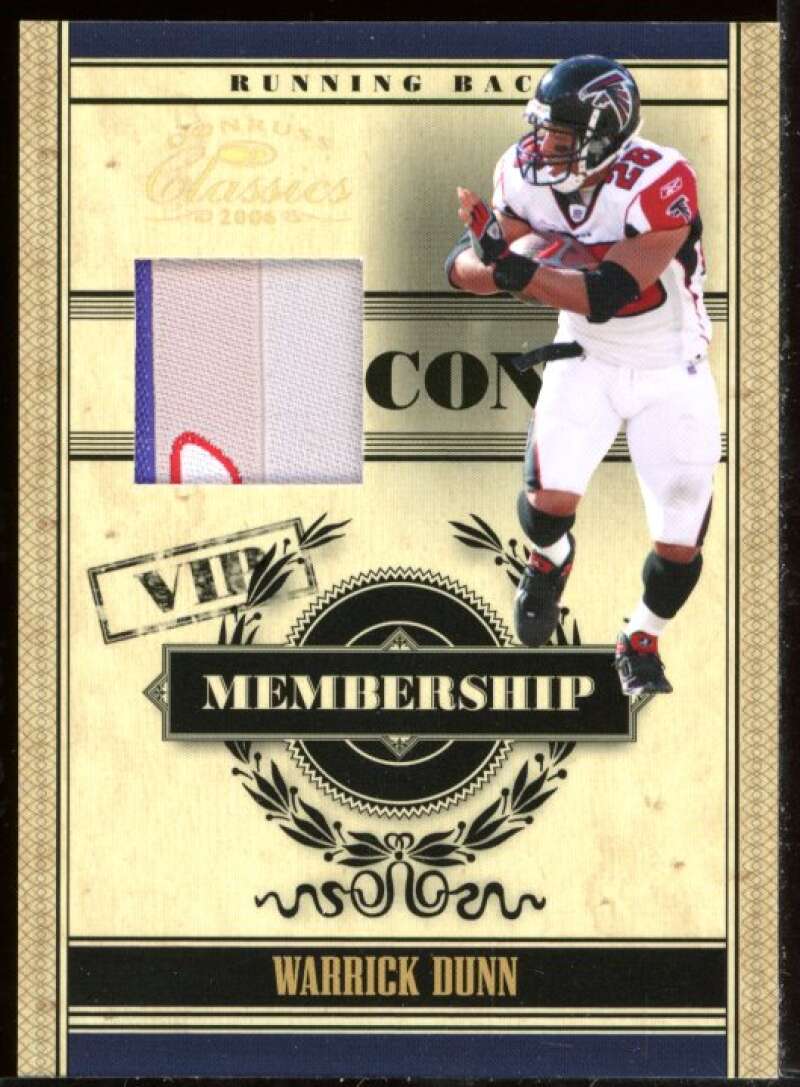 Warrick Dunn Card 2006 Donruss Classics Membership VIP Jerseys #20 Image 1