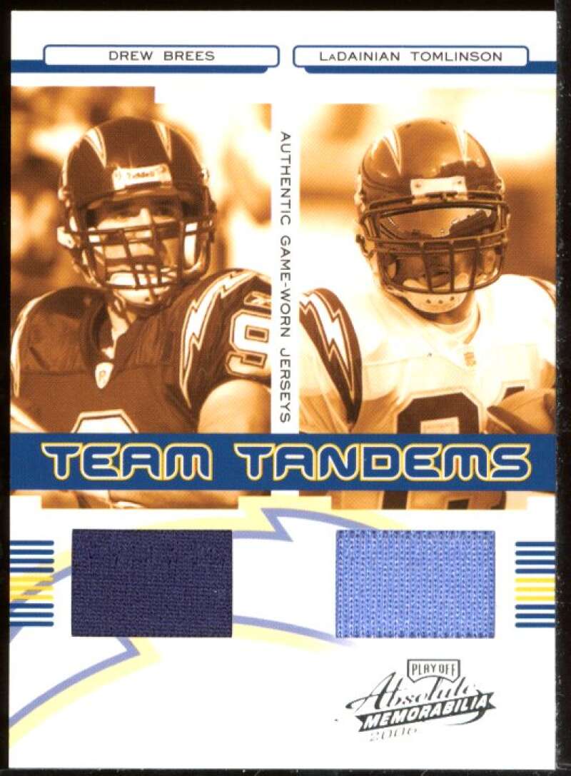 Drew Brees / Tomlinson 2006 Absolute Memorabilia Team Tandems Materials #18 /100 Image 1