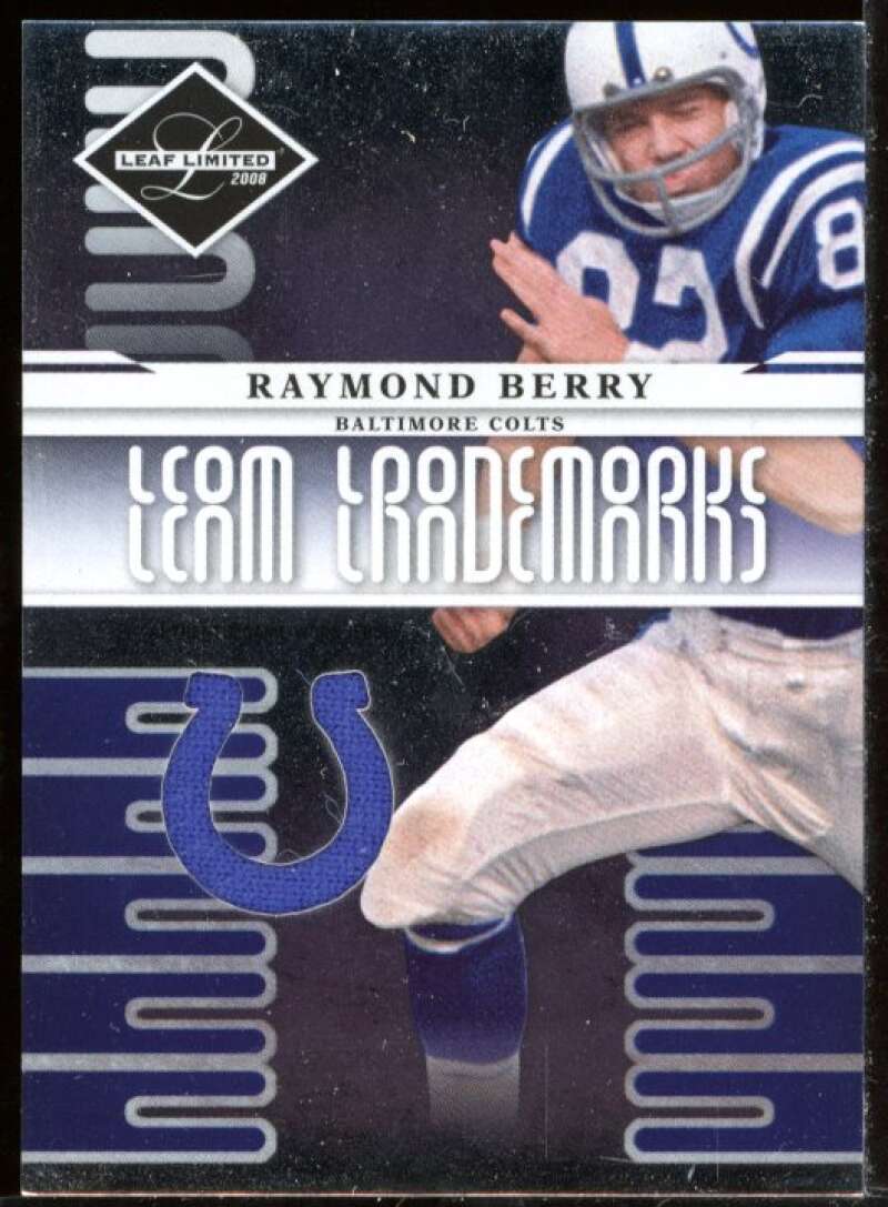 Raymond Berry Card 2008 Leaf Limited Team Trademarks Materials Team Logo #7 Image 1