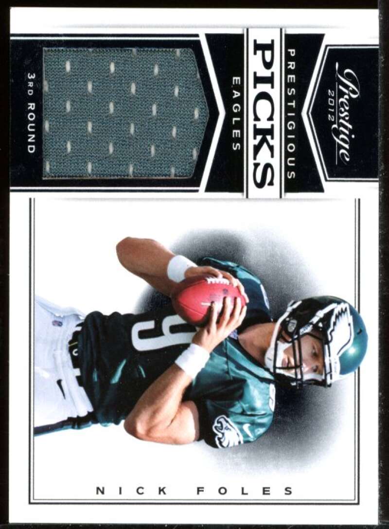 Nick Foles Card 2012 Prestige Prestigious Picks Materials Black #26 Image 1